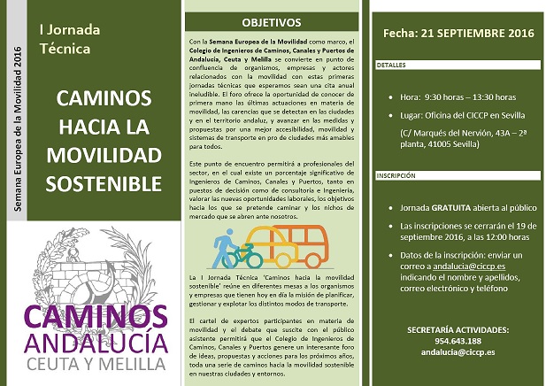 I Jornada Técnica ‘Caminos hacia la movilidad sostenible’