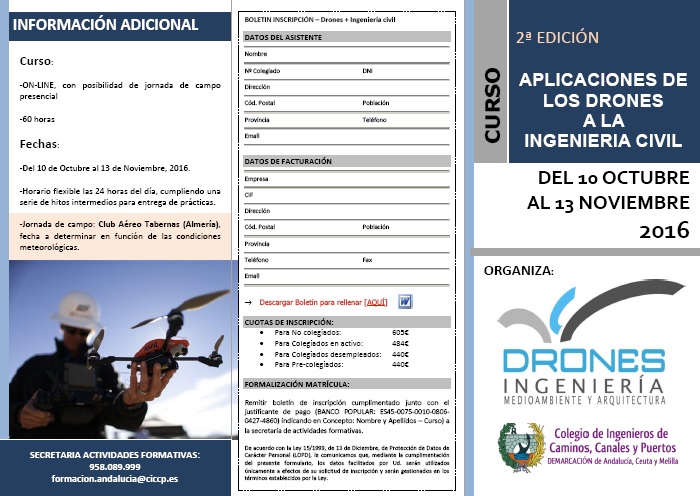 II Edición · Curso “Aplicaciones de los Drones a la Ingeniería Civil”