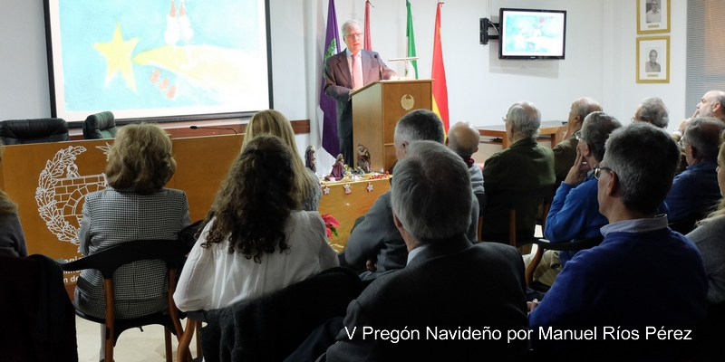 Manuel Ríos Pérez dio la bienvenida a las Fiestas Navideñas pronunciando el tradicional Pregón Navideño