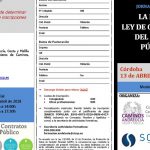 Córdoba. Jornada sobre "LA NUEVA LEY DE CONTRATOS DEL SECTOR PÚBLICO"