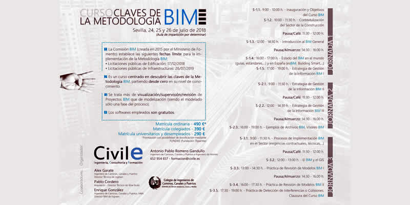 Sevilla. Curso "Claves de la Metodología BIM" por CIVILE