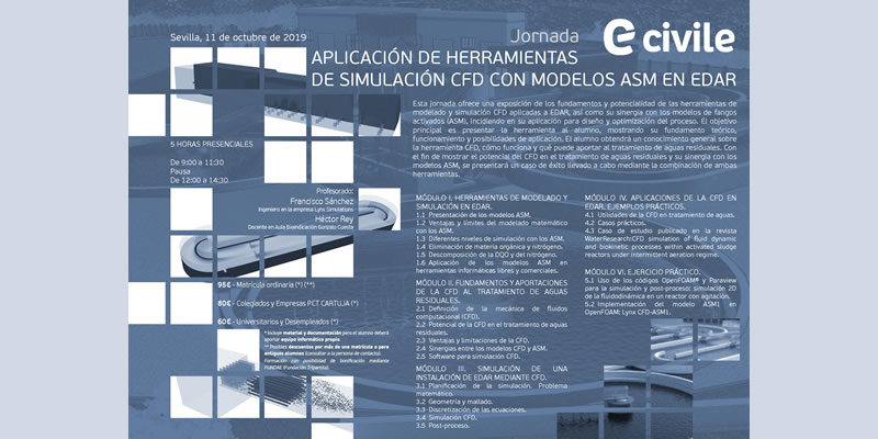 Sevilla. Jornada "Aplicación de herramientas de simulación CFD con modelos ASM en EDAR"