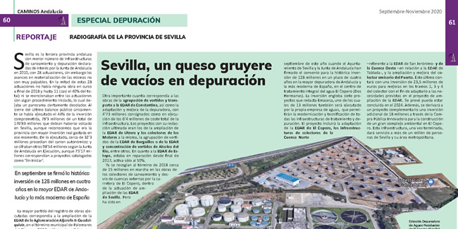 Disponible la revista de Caminos Andalucía · ESPECIAL DEPURACIÓN Y SANEAMIENTO