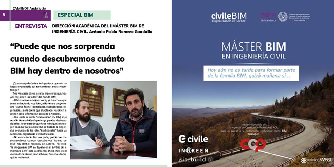Disponible la revista de Caminos Andalucía · ESPECIAL BIM