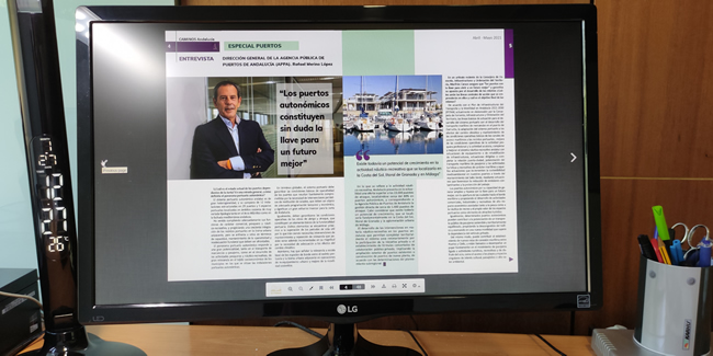 Disponible la revista de Caminos Andalucía · ESPECIAL PUERTOS