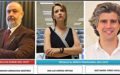 Tres ingenieros andaluces distinguidos a nivel nacional con las Medallas de Honor y al Mérito Profesional 2021 del CICCP