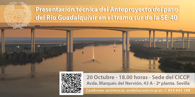 Presentación técnica del Anteproyecto del paso del Río Guadalquivir en el tramo sur de la SE-40