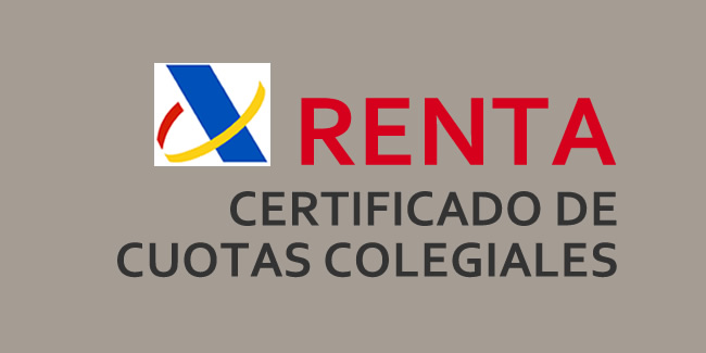 Disponible el Certificado de Cuotas Colegiales para la Renta