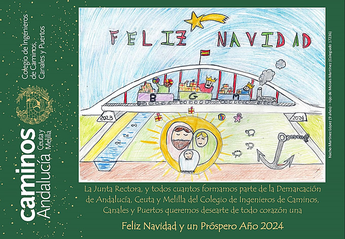 El dibujo de Nacho Martínez López, de 9 años, se corona como ganador del Concurso de Christmas de Caminos Andalucía