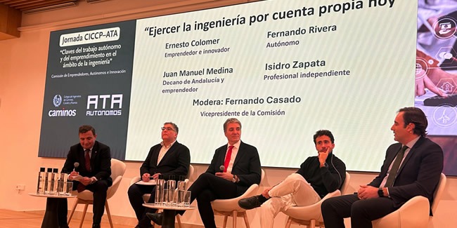El Colegio refuerza el emprendimiento en ingeniería con una jornada dedicada al trabajo autónomo