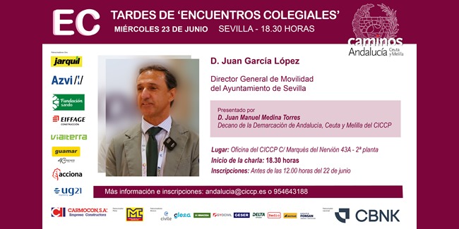 Tardes de ‘Encuentros Colegiales’. Encuentro con el Director General de Movilidad del Ayuntamiento de Sevilla, Juan García López